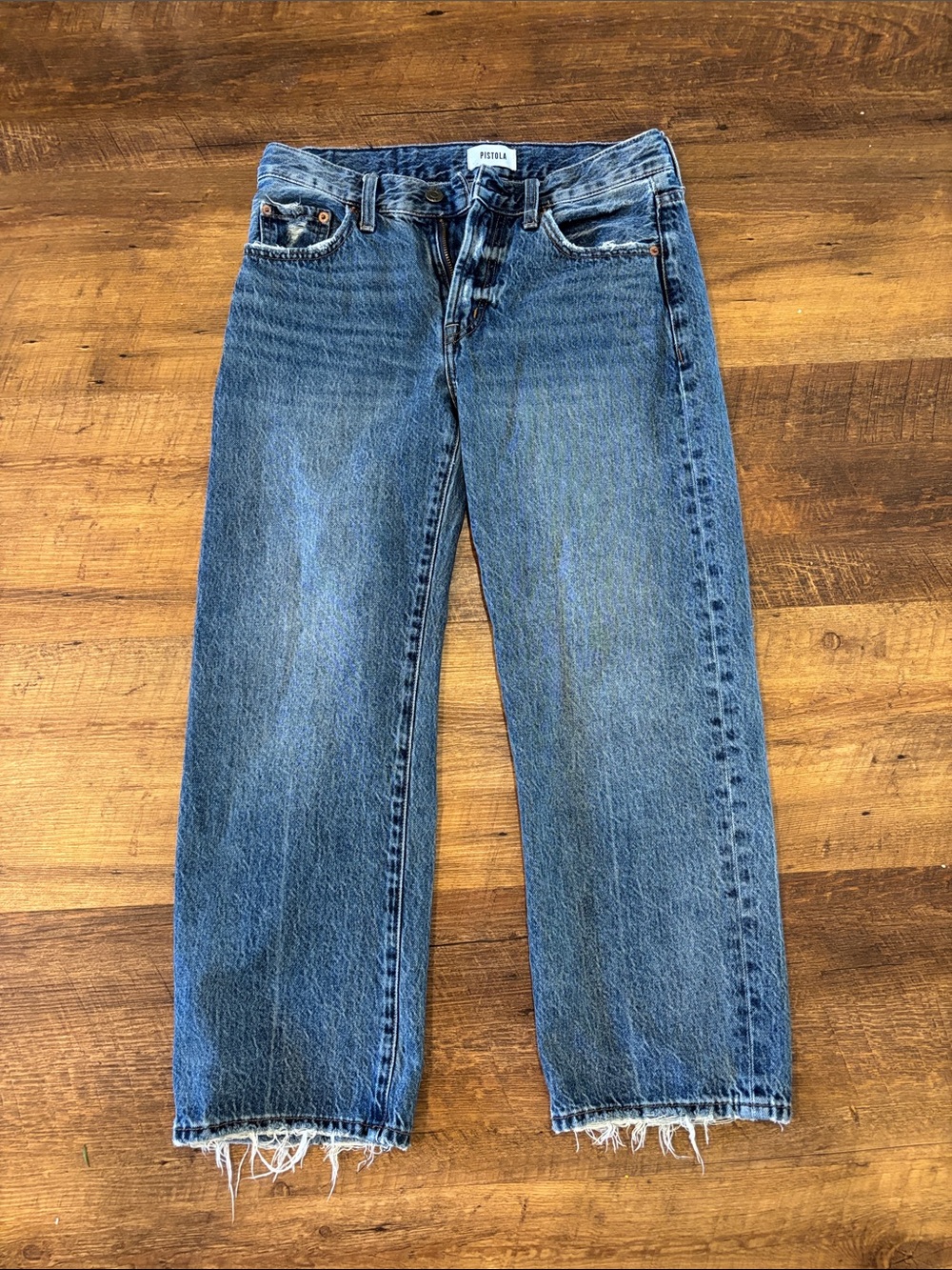 pistola women Medium Blue Straight-Leg Denim Jeans